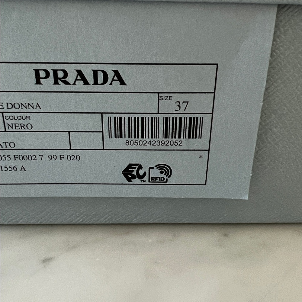 NEW Prada Fisherman Black Leather Sandals with Gold size 37 - Picture 13 of 13